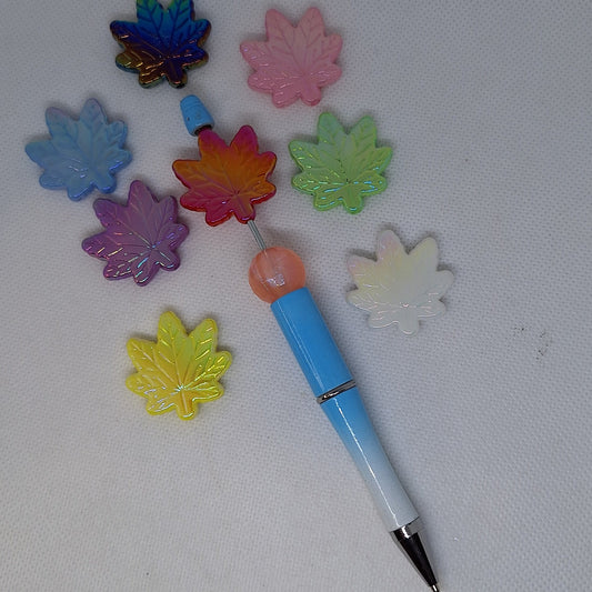 stoner perler beads, 420 perler bead patterns, glass leaf bead, beadable pen supplies, bead pens wholesale, leaf beads, wood pencil blanks, pen turning blank, beaded pen supplies, pen blanks, beads for bead pens