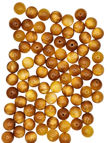 Golden brown 10mm 80 pieces great for beadable pens