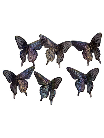 Matallic Butterfies 6 per pack 32cm x 40cm x 12cm