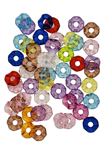 Clear wavy spacers 12mm 50 pieces