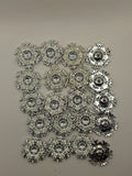 Beautiful Silver Flowers Bead Spacer 32mm x 5mm